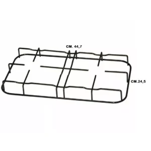 Griglia in acciaio nera 2 fuochi cucina gas Jollynox 44,7 x 24,5cm. - immagine 1