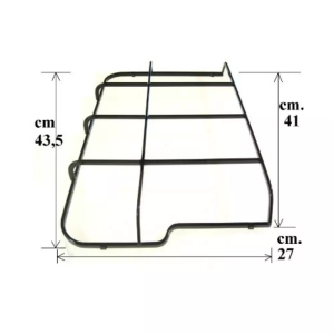 Griglia sinistra 43.5 x 27 cm. piano cottura Rex Electrolux Zanussi codice ricambio 3546400031 - immagine 1