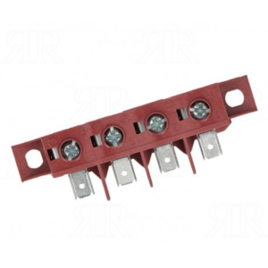 Morsettiera per collegamenti elettrici ricambio forno 4 faston per alte temperature - immagine 2