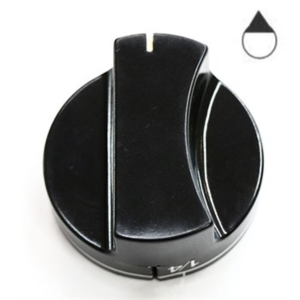 Manopola ricambio cucina piano cottura Samet innesto 8 mm gambo raso nera - immagine 1