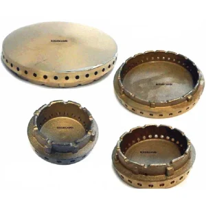 Glem Gas spartifiamma cucina in ottone lucido gas 4 fuochi originali 4 tacche - immagine 1