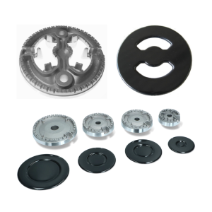 Kit 5 bruciatori + piattelli spartifiamma cucina a gas Hotpoint Ariston Indesit - immagine 1