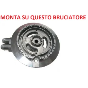 Piattello spartifiamma tripla corona piano cottura Candy Iberna Hoover Rosieres - immagine 3