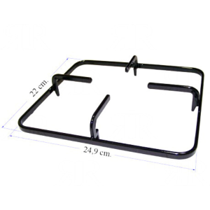 Griglia cucina a Gas piano cottura Star 1 Fuoco smaltata nera Cm. 24.9 x22 - immagine 1