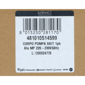 Corpo motopompa lavastoviglie Whirlpool Hotpoint Ariston ricambio originale - immagine 4