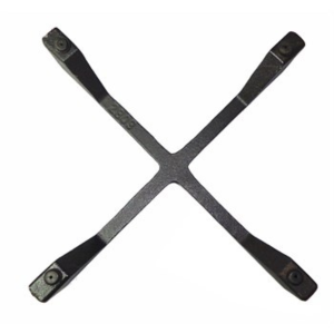 Griglia a croce in ghisa nera satinata cucina foster cm.14 x 14 alta 4 cm - immagine 2