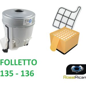 MOTORE + FILTRI FOLLETTO VK135 VK136 VORWERK 900 WATT COMPATIBILE FILTRO HEPA