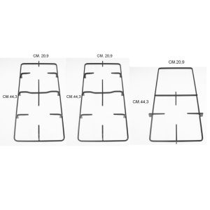 Griglie cucina gas Star 5 fuochi + piastra elettrica 44,4 x 20,9 cm. - immagine 2