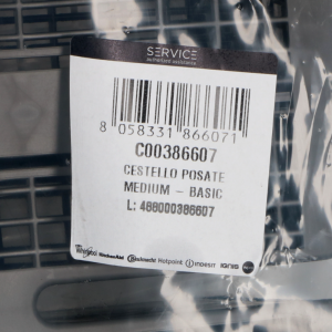 Cestello portaposate lavastoviglie Hotpoint Ariston Indesit originale C00386607 - immagine 4