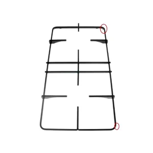 Ligmar Griglia 2 fuochi nera lucida cucina gas 44,6 X 23,5 cm - immagine 1
