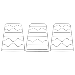 Kit 3 griglie in acciaio cromato per cucina a gas Smeg 5 fuochi cm. 40,2 x 26,5 - immagine 1