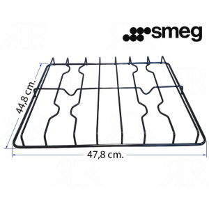 Griglia cucina gas piano cottura Smeg Westinghouse acciaio smaltata nera lucida 4 fuochi cm 47,8 x 44,8 - immagine 1