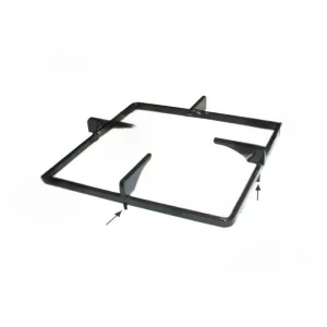 Indesit griglia cucina 1 fuoco smaltata nera cm.20 x 20 grande 2 perni laterali - immagine 1