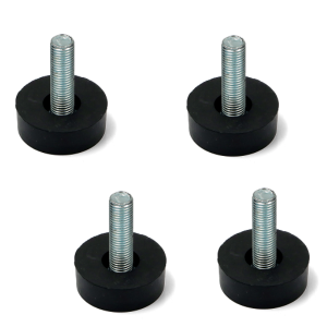 Kit 4 Piedino lavatrice diametro 10 x 1,25 mb altezza 45 mm. universale - immagine 1