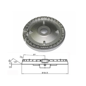 Bruciatore cucina gas piano cottura Hotpoint Ariston Indesit fuoco grande codice ricambio C00299215 - immagine 2