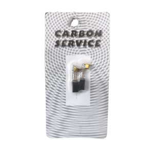 Coppia carboncini spazzole per motori 6 x 7 x 11/12.5 mm con molle e terminali - immagine 1