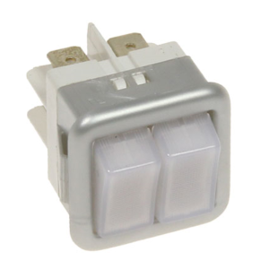 Interruttore doppio luminoso per ferro da stiro Simac SX4050P SX4060PX SX911 ricambio originale 5128103500 - immagine 1