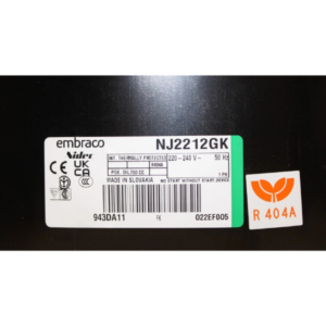 Compressore ermetico frigorifero Embraco NJ2212GK R404 LPB 34,37 cc  HP1,5 - immagine 2