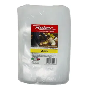 Sacchetti per alimenti per macchina sottovuoto Reber - misure 25 X 35