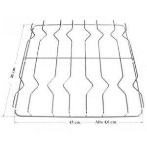 Griglia cucina a gas Ariston Indesit 4 fuochi in acciaio cromato 45 x 46 cm. - immagine 1